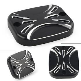 22shopde 550739867011 Cnc Front Brake Reservoir Master Cylinder Cover Pad For Harley Road King Softail