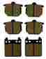 05-580 78-79 577 Barracuda Bike Parts Goldwing Gl1000 Brake Pads 3 Sets Complete