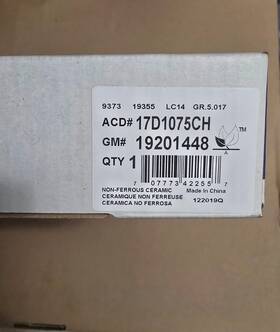 17d1075ch Acdelco New Ceramic Front Disc Brake Pad Kit Gm 19201448