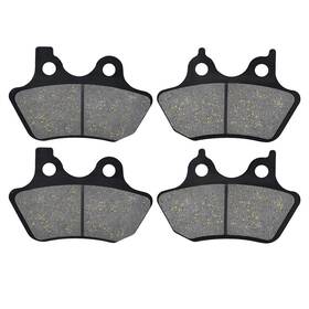 Ahl 400-2b-023 Semi-metallic Front And Rear Brake Pads Set For Softail Flstci/flstc Black