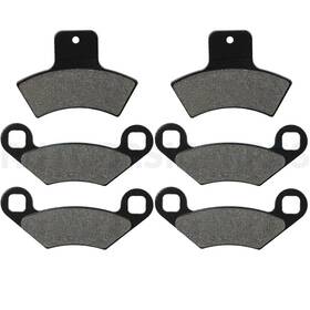 12619521 Autobasicparts For 1998-2004 Polaris 4x4 Scrambler 500 6 Pcs Brake Pads Front Rear Left Right