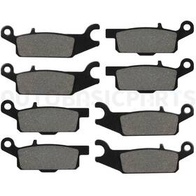 12619527 Autobasicparts For 2009-2013 Yamaha Yfm550fg 4x4 Fi Grizzly 550 8 Pcs Brake Pads Front Rear