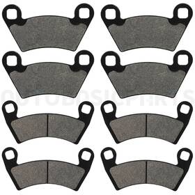 12619533 Autobasicparts For 2011-2014 Polaris Diesel Ranger 900 8 Pcs Brake Pads Front Rear