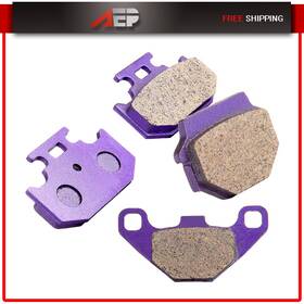 Au991276py01 Autopuppy Carbon Fiber Brake Pads Front And Rear For 1988-1992 Kawasaki Kdx200 Fa67 Fa152