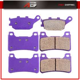 Au991291py01 Autopuppy Carbon Fiber Brake Pads Front And Rear For Honda Cbr600rr 2003 2004 2005 2006
