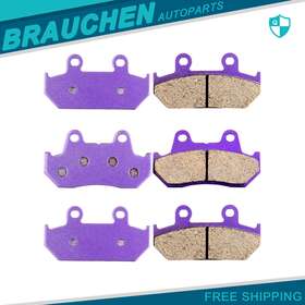 Br991236au01 Brau Front Rear For 90-96 99-00 Honda Gl1500se Goldwing 1500 Carbon Fiber Brake Pads
