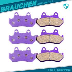 Br991259au01 Brau Front And Rear For 90-2000 Honda Gl1500se Goldwing 1500 Carbon Fiber Brake Pads