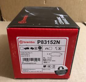 P83152n Brembo 020584081464 Premium Ceramic Rear Disc Brake Pad Set Of 4