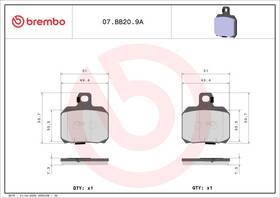 07bb209a Brembo Oe Powersports 1999 Bombardier Traxter 500 4x4 Auto Sinter Genuine Disc Brake Pad Set