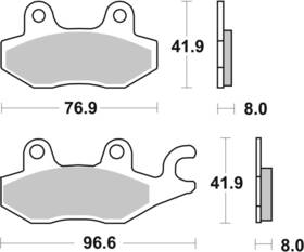 Brembo Oe Powersports 07ya22sp Rear Brake Pads For Cagiva Canyon 500cc