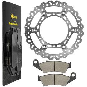 Ds165aa2004 Caltric Front Brake Disc With Pads For Yamaha Yz125 2004-07 / Yz250 Yz250f 2002 2004-2007