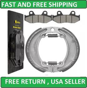Fl4286bs117hy Caltric Front Brake Pads And Rear Shoes For Honda Cr125r Cr250r Cr500r 1986
