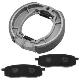 Fl4678bs127hy Caltric For Yamaha Tt350 Acier Tt 350 1986-1993 Front Brake Pads And Rear Shoes
