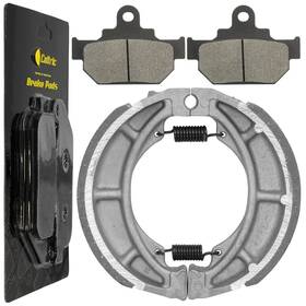 Fl5017bs137hy Caltric Front Brake Pads And Rear Shoes For Suzuki Gz250 Marauder 250 1998-2010