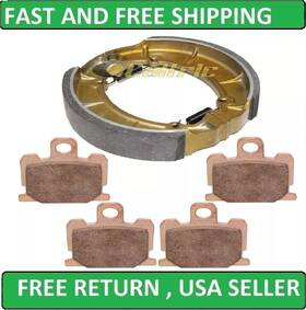 Fl5233bs148hy Caltric Front Brake Pads And Rear Shoes For Yamaha Xj750r Seca 750 1981 1982 1983
