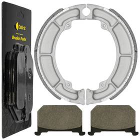Fl8538bs109hy Caltric For Kawasaki Kz440 Ltd Belt Sport 1982-83 Front Brake Pads And Rear Shoes