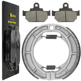 Fl9001mp148hy Caltric Front Brake Pads And Rear Shoes For Suzuki Ls650 Boulevard S40 2005-2019