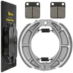 Bs137 Caltric Mp101 Front Brake Pads And Rear Shoes For Suzuki Dr200se Dr 200se 2015-2020