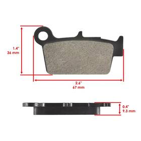 Mp118aa2001 Caltric Front And Rear Brake Pads For Yamaha Wr450f 2003-2015