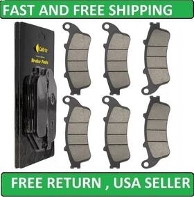 Mp122aa2005 Caltric Brake Pads For Honda Gl1800 1800a Abs Goldwing 2001-2016 Front Rear Brakes