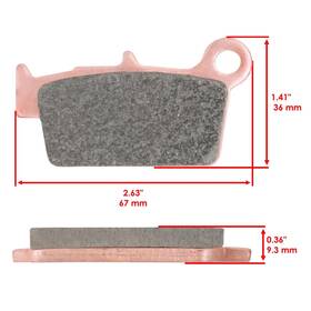 Mp126aa2027 Caltric Front Rear Brake Pads For Kawasaki Kx250f Kx 250f 2004-2018 Pad