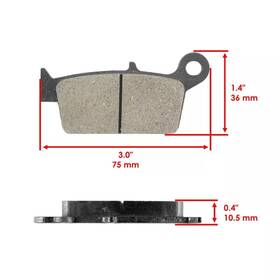 Mp127aa1013 Caltric Rear Brake Pads For Kawasaki Kx125 1995-2005 / 43082-1173 43082-122 43082-1267