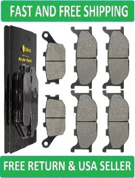 Mp143aa2017 Caltric Front Rear Brake Pads For Yamaha Fz6 Fazer Fzs6 2004 2005 2006