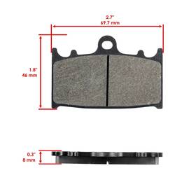 Mp144aa2034 Caltric Front Rear Brake Pads For Kawasaki Zx900 Ninja Zx9r Zx-9r 1994 1995 1996