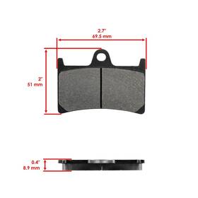 Mp153aa2066 Caltric Front Rear Brake Pads For Yamaha R1 Yzfr1 Yzf-r1 2002 2003