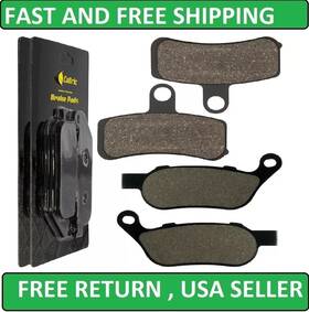 Mp268aa2008 Caltric Front Rear Brake Pads For Harley Davidson Fxd Fxdc Dyna Super Glide 2008-2014