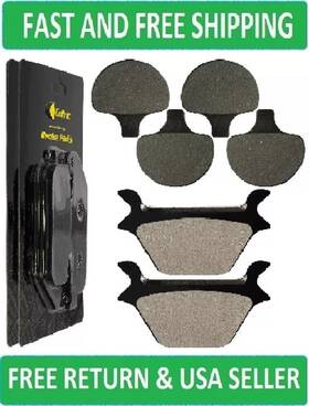 Mp276aa2041 Caltric Front And Rear Brake Pads For Harley Davidson Fxlr Low Rider Custom 1988-1994