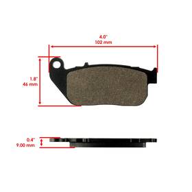 Mp277aa2004 Caltric Front Rear Brake Pads For Harley Davidson Xl883 Xl 883 Sportster 2004-2013