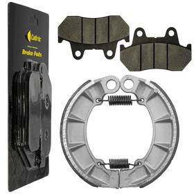 Mp296aa2003 Caltric Front Brake Pads And Rear Shoes For Honda Vf750c Vf 750c V45 Magna 1987