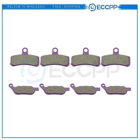 Ze836019le Cciyu 4 X Brake Pads For Harley-davidson Custom Fxstc Softail 09-10 Carbon Fiber