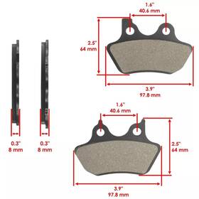 Hu6592mp136lr Celox Rear Brake Pads For Harley Davidson Flhr Flhrci Flhri 1450 Road King 2005 2006