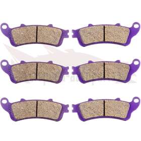 Cf991247sa01 Cfsa Carbon Fiber Brake Pads Front And Rear For 2001-2008 Honda Gl1800 Goldwing 1800