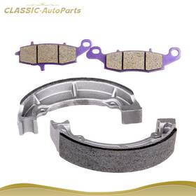 C99165101aps Classic Autoparts Front And Rear Carbon Fiber Brake Pads Shoes For 2000-2001 Kawasaki W650