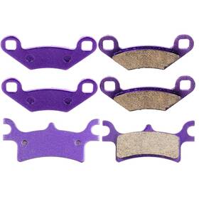 11442226 Cssunny 6 Front And Rear Brake Pads Carbon Fiber For 2005-2012 Polaris Scrambler 500 4x4