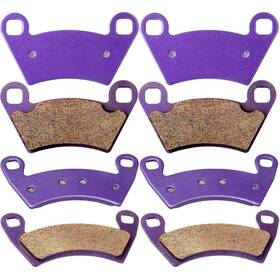 11442969 Cssunny 4 Pairs Brake Pads Carbon Fiber For 2013-2014 Polaris Ranger 800 Efi Front Rear