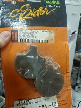 18-537 Custom Chrome Nos Harley Front Brake Disc Pads Cc Rider Models 84-91