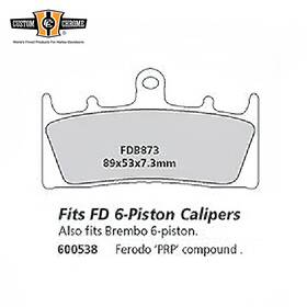 600538 Custom Chrome/ferodo 89x53x7.3 Mm Brake Pads Fit For Fd 6-piston Calipers