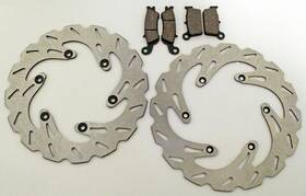 10111 Cycleatv Yamaha Yz125 / Yz250 Yz450f Front And Rear Brake Pads Sport Rotors 08-13