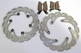 11465 Cycleatv Yamaha 2001 Wr250f /wr426f / Yz250f Front And Rear Brake Pads Sport Rotors
