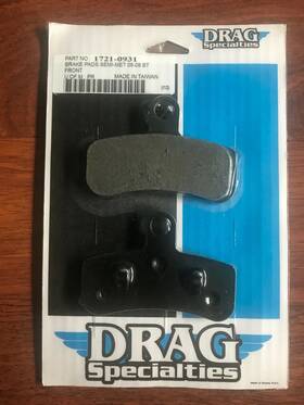 1721-0931 Drag Specialties Hd 08-17 Dyna Softail Semi-metallic Front Brake Pads