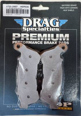 1721-2457 Drag Specialties Sintered Metal Front Brake Pads For Sportster 14-22