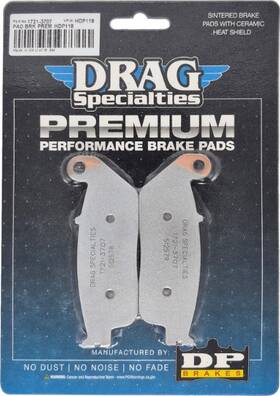 Drag Specialties 1721-3707 Premium Sintered Brake Pads Rear #298801 Indian