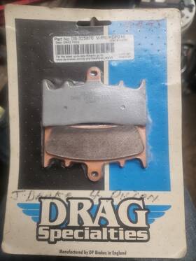 Ds-325870 Drag Specialties Sinter Brake Pads Jay Harley Chopper
