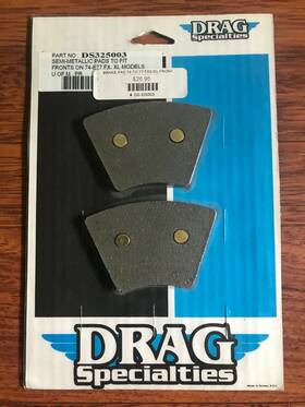 Ds325003 Drag Specialties Hd 1974 -1977 Fx Xl Semi-metallic Front Brake Pads