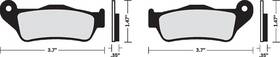 Xf-2-1720-0282 Drag Specialties Organic Brake Pads - Street 500/750 Xg 1720-0282
