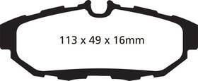 Dp41870r Ebc Yellowstuff Rear Brake Pads For Ford Mustang 2010-2013 High Performance